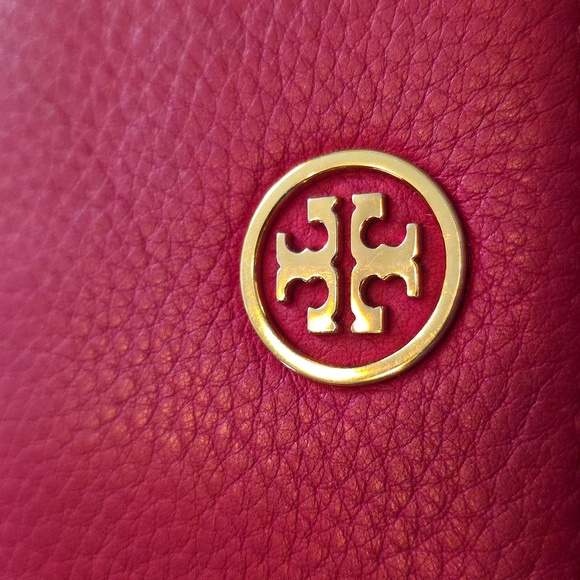 Tory Burch Raspberry Red Leather Card Long Wallet - Picture 2 of 8